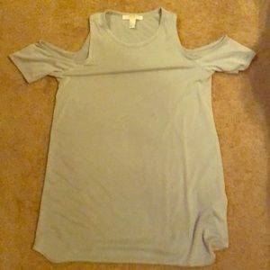 Pale Green Cutoff the Shoulder Dress